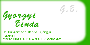 gyorgyi binda business card